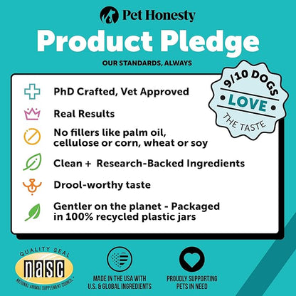 Pet Honesty Hemp Calming Chews for Dogs Max Strength- Dog Anxiety Relief, Dog Calming Treats with Hemp + Valerian Root, Melatonin for Dogs - Helps Aid with Thunder, Fireworks, Chewing & Barking (Duck)