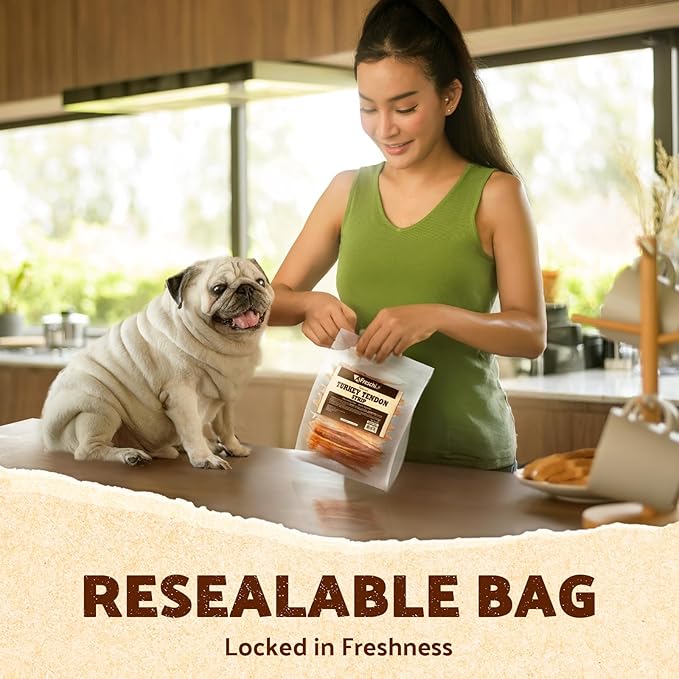 Afreschi Turkey Tendon Dog Treats, 8 oz Variety Pack (for Small Breeds), Turkey Sourced from USA, All Natural Puppy Chew, Hypoallergenic, Rawhide Alternative