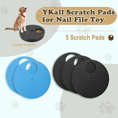5pcs Dog Scratch Replacement Pad, Self-Adhesive Emery Paper Scratching Dog Pad, Replaceable Sticky Sandpaper Dogs Scratch Board,Refillable Discs & Board for Nail Care
