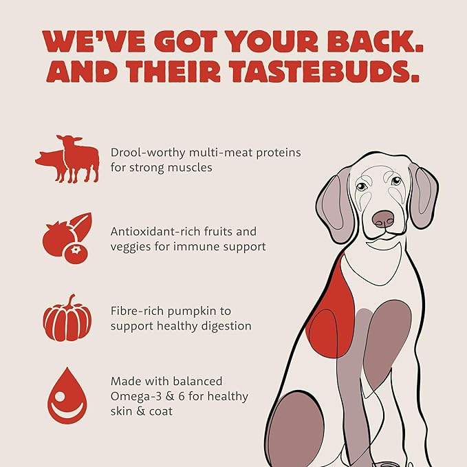 Farmstead Feast, Dry Dog Food, Pork Meal and Lamb Meal Adult Recipe with Grains, 25 lb Bag