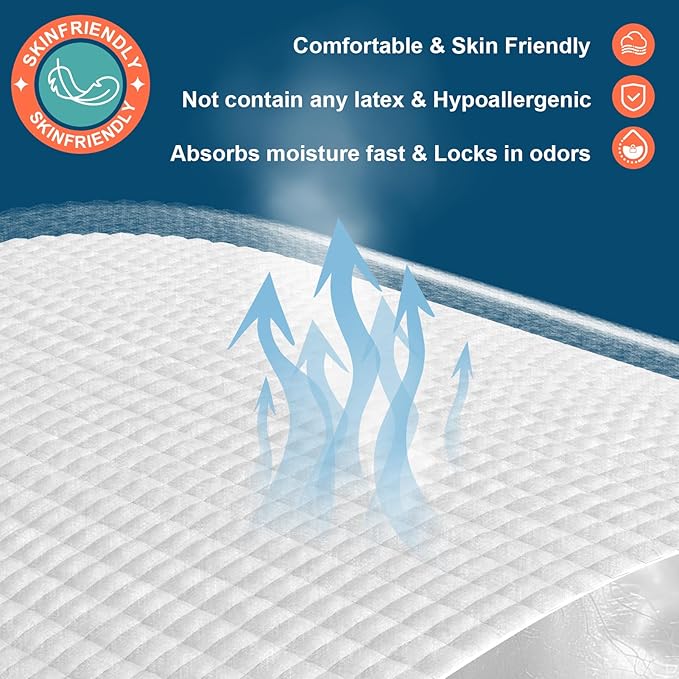 AAY Bed Pads Disposable 30" x 36" (100 Count), Extra Large Super Absorbency Disposable Underpads for Incontinence, XXL Premium Leakproof Protective Chucks Pee Pads for Adult, Kids, Puppy Training