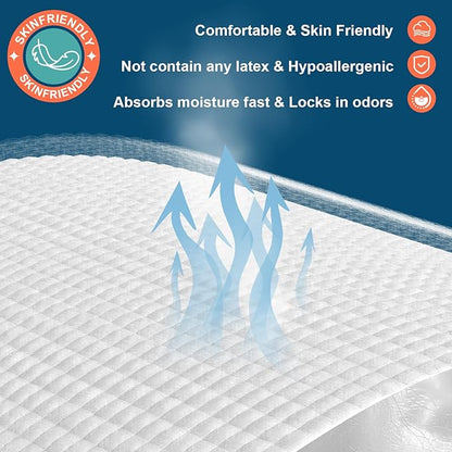 AAY Bed Pads Disposable 30" x 36" (100 Count), Extra Large Super Absorbency Disposable Underpads for Incontinence, XXL Premium Leakproof Protective Chucks Pee Pads for Adult, Kids, Puppy Training