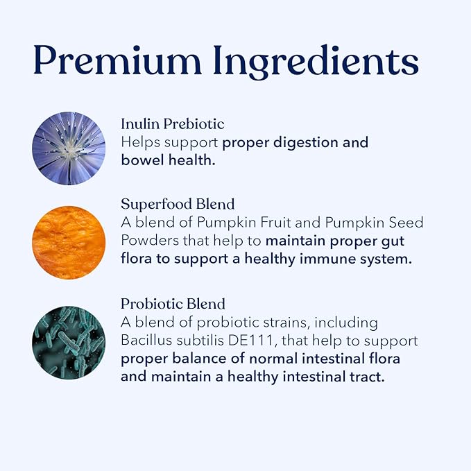 Honest Paws Probiotics for Dogs - Dog Digestion Gut Health Probiotic Powder with Prebiotic Made in The USA, Digestive and Immune Support - Digestive Enzymes with Pumpkin Flavor (30 Sticks)