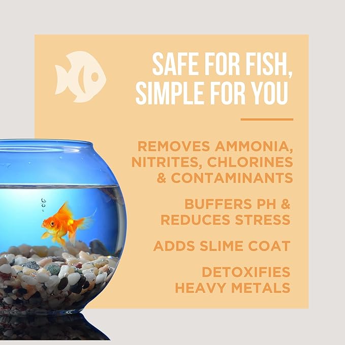 Aquarium Water Conditioner - Naturally Detoxifies and Removes Ammonia, Nitrite, Chlorine, and Chloramine from Saltwater and Freshwater (16 fl oz.)