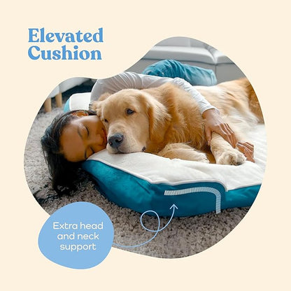 Orthopedic Sofa Dog Bed - Ultra Comfortable Dog Beds for Medium Dogs - Breathable & Waterproof Pet Bed- Egg Foam Sofa Bed with Extra Head and Neck Support - Removable Washable Cover & Nonslip Bottom.