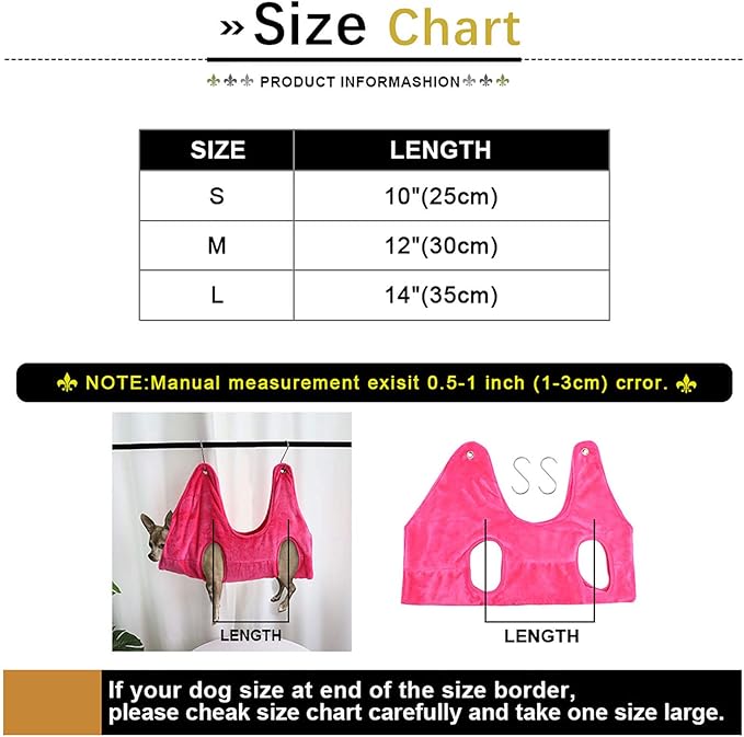 Dog Hammock for Grooming Hammock with 2pcs Hook Dog Grooming Sling Dog Sling for Nail Clipping Dog Lift Harness for Small Dogs Grey M