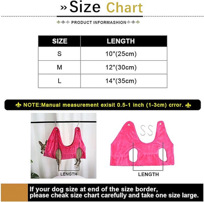 Dog Hammock for Grooming Hammock with 2pcs Hook Dog Grooming Sling Dog Sling for Nail Clipping Dog Lift Harness for Small Dogs Grey M