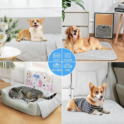 Rywell Cooling Mat for Dogs,Dog Cooling Mat Q-Max>0.5, Durable&Versatile with Cooling&Soft Surfaces for All Seasons,Protect Sofa Bed from Scratches&Chewing,40 * 60IN Washable Dog Blanket