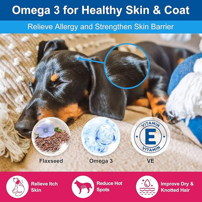 NATURE TARGET Dog Vitamins Powder, Probiotics & Digestive Enzymes for Gut Health, Glucosamine & Chondroitin & Omega 3, Complete Supplement for Homemade Dog Food, Joint & Skin & Immune Support