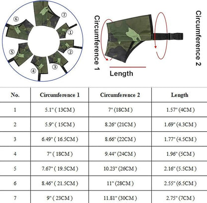 Dog Muzzles Suit - 7PCS Dog Muzzles Adjustable Quick Fit pet Muzzle Prevent from Biting Barking and Chewing for Small Medium Large Dogs,Camouflage