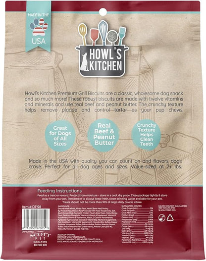 Howl's Kitchen Dog Treats, Biscuits, Beef, Chicken, and Peanut Butter Mix
