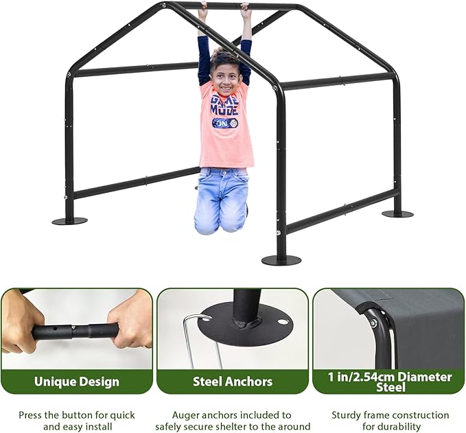 Dog Shades for Outside - Outdoor Dog Kennel for Small Dogs, 29.53_25.59_25.59 Outdoor Sun Rain Canopy Pet House, Waterproof Pet Canopy Shelter for Small Animals with Ground Nails