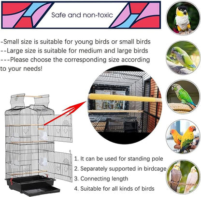 20Pcs Sand Perch Covers for Bird - Bird Perchs Covers 7.5" Long x 3/8" Diameter Bird perches for Parakeets, Lovebirds, Parrotlets, Canaries and Other Small Birds (Yellow, 20pcs 7.5" x 0.43")