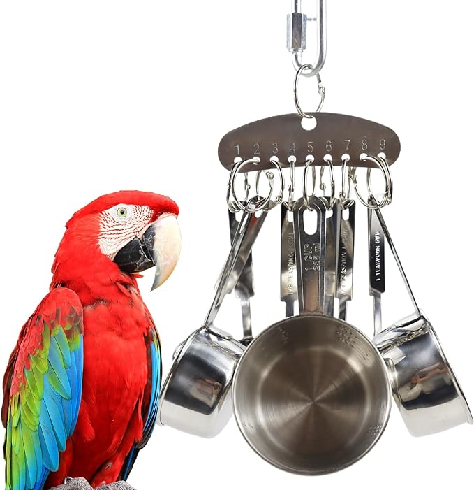 Bird Toys Hanging Bite Chewing Interactive Toys Macaw, African Grey Parrot, Cockatow, Amazon Parrot Bird Gifts