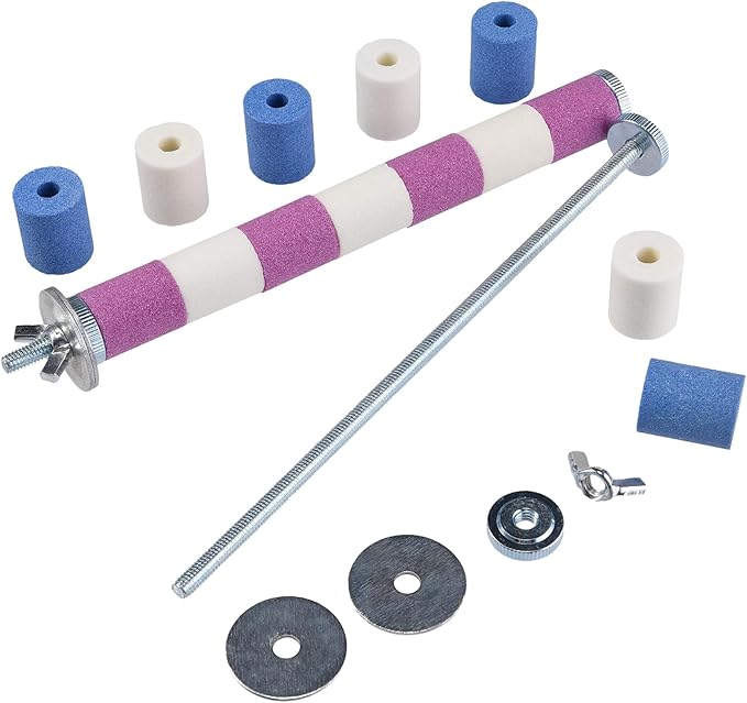 Bird Perch Parrot Stand Cage Accessories Natural Wooden Stick Paw Grinding Rope-surfaced Chew Toy Standing Rod for Exercise Training Branches (Sandstone (M 4 pcs))