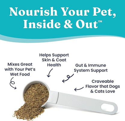 Solid Gold Cat & Dog Multivitamin Powder - Kelp Powder, Omega 3 & Vitamins for Dental, Digestive, Immune, Skin & Coat Health - Multi Vitamin for Dogs & Cats - Cat & Dog Food Additive Supplement - 1lb