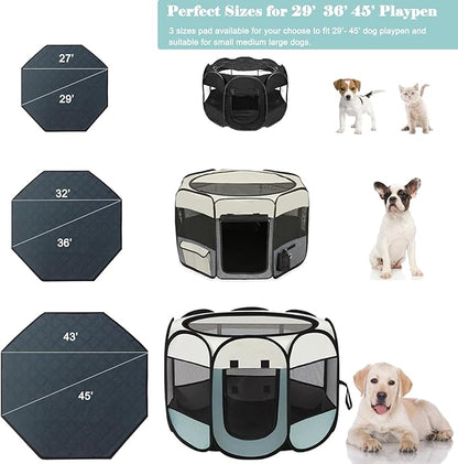 Dog Playpen Mat, Washable Pee Pad for Octagon Puppy Playpen Whelping Pad Leakproof Potty Training Pad Liner for Playpen Crate Kennel Indoor