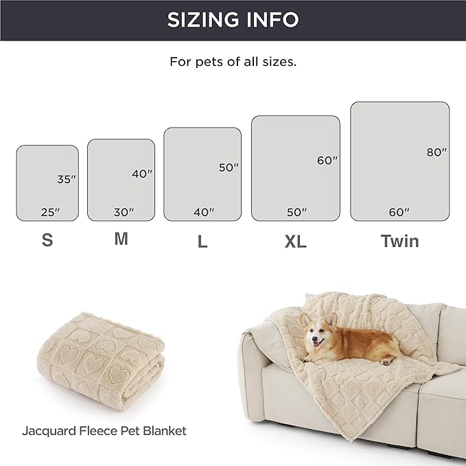Bedsure Dog Blankets for Medium Dogs Washable - Fluffy Fuzzy Puppy Cat Blanket with Premium 300GSM Coral Fleece Soft for Pet Kitten Doggy, White, 30x40IN