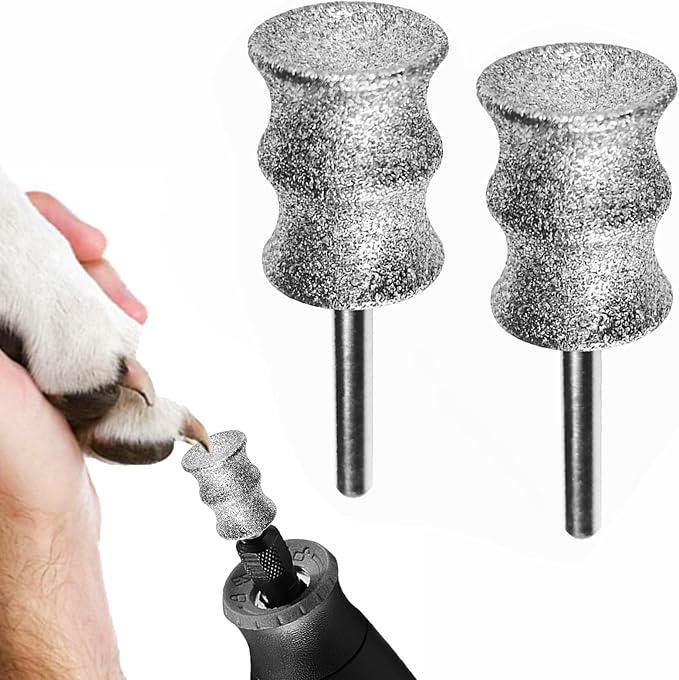 Dog Nail Trimmer Tools for Dremel - Paws Grooming & Smoothing for Medium Large Dogs - 1/8" Dog Nail Grinder Attachment (2XL)