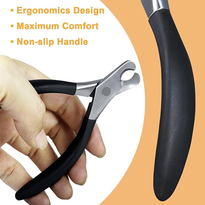 Large Dog Nail Clippers and File Set for Thick Nails Heavy Duty 420 Stainless Steel Grooming Kit, Anti-Slip Handle &PU Leather Case _afe Trimming for Giant Breeds