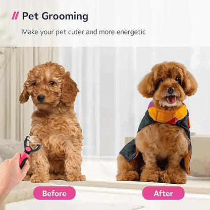 Cat & Dog Brush for Shedding and Dematting,Double-Sided Pet Hair Removal Tool With Metal Comb to Reduce Shedding and Remove Mats,Pet Grooming Brush for Small, Medium Dogs and Cats，pink