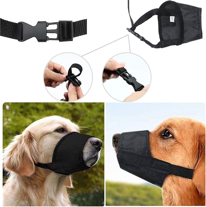 Dog Muzzles Suit - 7PCS Dog Muzzles Adjustable Quick Fit pet Muzzle Prevent from Biting Barking and Chewing for Small Medium Large Dogs,Camouflage