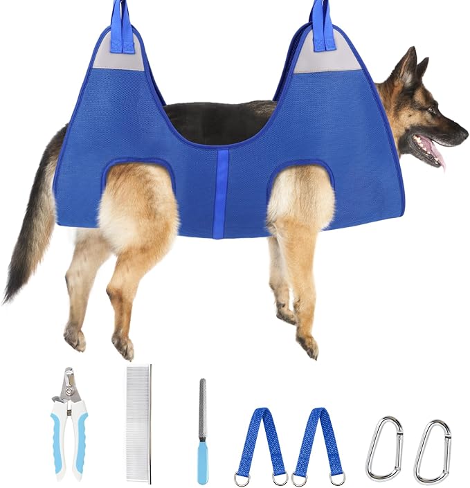 Supet Dog Grooming Hammock Harness for Cats & Dogs, Relaxation Pet Hammock Restraint for Grooming & Nail Trimming