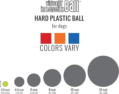 Doggie Dooley B00CIT99BC Virtually Indestructible Best Ball (hard plastic, colors may vary), All Breed Sizes , 14 inch