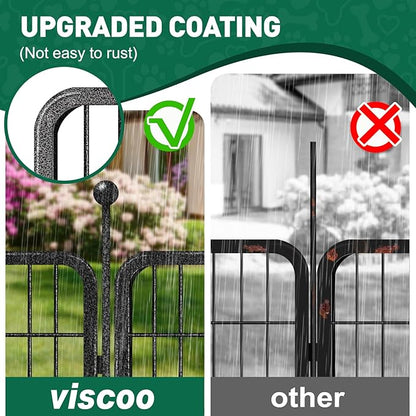 Dog Playpen Outdoor, 8 Panels 40" High Heavy Duty Metal Dog Pen, Pet Fence for Large/Medium/Small Dogs, with Doors Foldable Metal Dog playpen Exercise Pen for RV, Camping, Yard