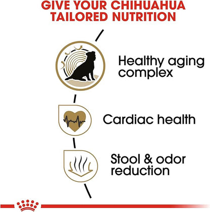 Royal Canin Chihuahua Adult 8+ Breed Specific Dry Dog Food for Senior Dogs, 2.5 lb. bag