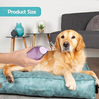 AIERSA Dog Grooming Kit - Shampoo Brush with Soap Dispenser, Soft Rubber Scrubber for Short-Haired Pets