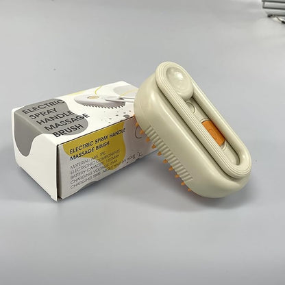 2024 Multifunctional Pet Brush for Detangling and Hair Removal - 3-in-1 Grooming Comb with Massage Function for Cats and Dogs (Khaki)