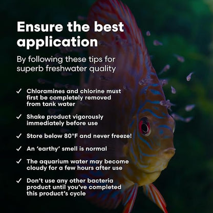 Brightwell Aquatics MicroBacter Start XLF - Concentrated Freshwater Nitrifying Bacteria - Quick Start Fish Tank Starter, Lift Microbe Levels & Water Filtering - Aquarium Water Treatments, 16.9 fl oz