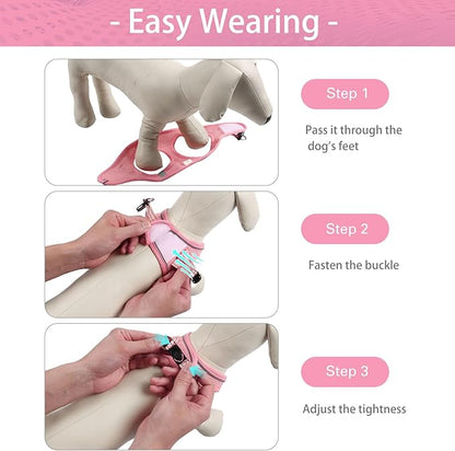 Dog Harness for Small Dogs, Small Dog Harness and Leash Set, Honeycomb Grid, Reflective Lightweight Harness & Anti-Twist Pet Lead,Dog Harness(Multi Color, Size: XS-S-M) (S, Pink)