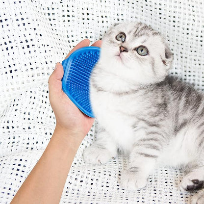 2 Pack Dog Grooming Brush, Premium Pet Bath Brush with Adjustable Ring Handle for Bathing - Massaging -Hair Removal - on Wet or Dry Hair, for Long Short Haired Dogs and Cats