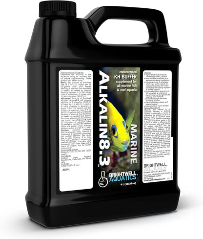 Brightwell Aquatics - Alkalin8.3 Concentrated KH Buffer Supplement - for All Marine Fish and Reef Aquaria - Aquarium Water Treatments, 135.25 fl oz