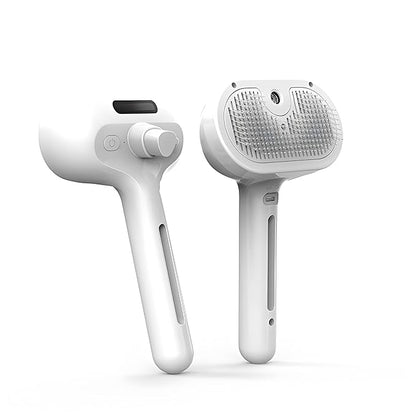 Cat Steam Brush For Shedding, Grooming Tool for Cats and Dogs with Steam Function, Massage, and Shedding Hair Removal - Ideal for Pets, Featuring Weighted Blanket Technology, Hair Brush (white comb)