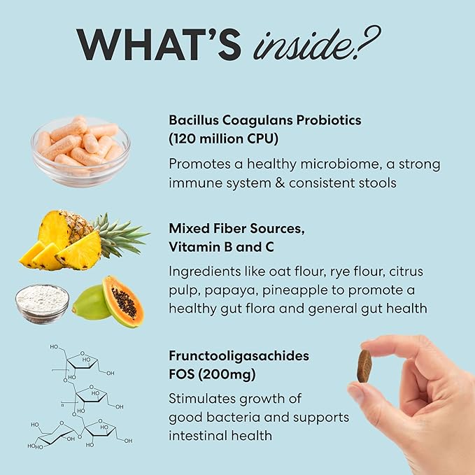 The Pets Table Probiotic Soft Chews Duck Flavored Gut Health Supplement for Dogs - Dog Digestive Support, 60 Chews