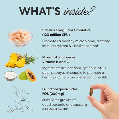 The Pets Table Probiotic Soft Chews Duck Flavored Gut Health Supplement for Dogs - Dog Digestive Support, 60 Chews