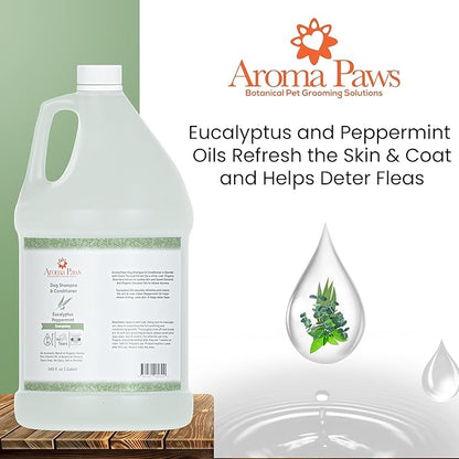 Dog Shampoo  Cleansing Wash, Conditioning, Moisturizing  Healthy Ingredients  Aromatic Grooming Puppy Shampoo  Tearless Cleaner, Eucalytpus Peppermint