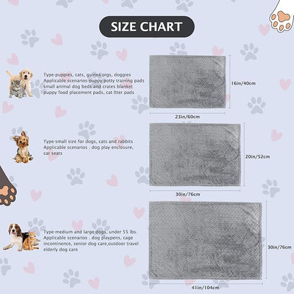 BVAGSS 6 Pack Small Dog Blanket, Super Soft Warm Pet Cover Blankets, Wheat Ears Print Puppy Fleece Flannel Blanket for Small Medium Dogs and Cats MW003