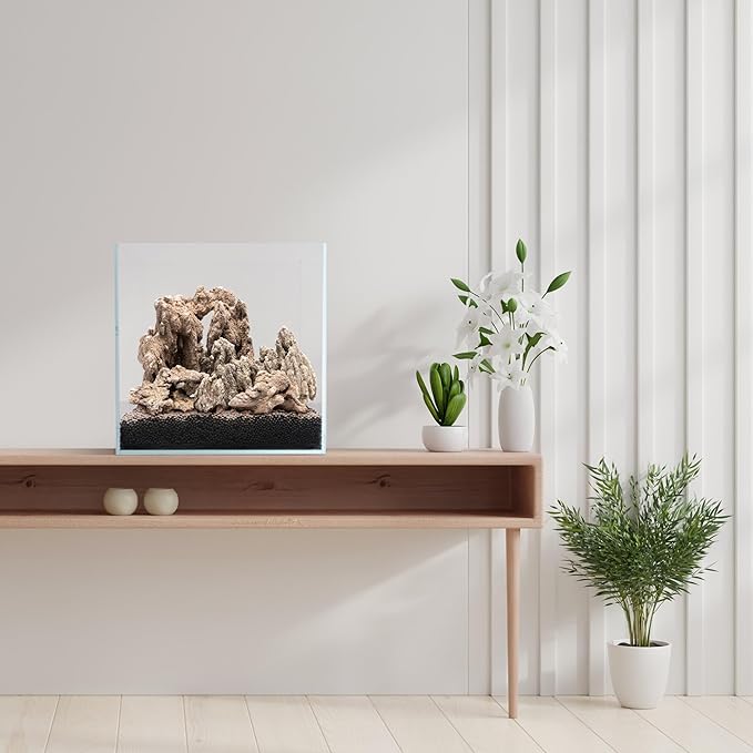 SubstrateSource Natural Stone for Aquarium, Terrarium, Paludarium, Reptile Enclosures - Set of Decorative Rocks for Landcapes, Aquascaping, Fish Tank Decor (Mountain Stone Stone, 5 Pounds, 3-6")