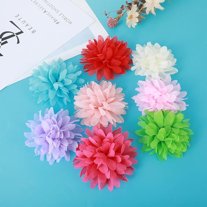 8 Pcs Dog Collar Flowers Pet Collar Flowers Dog Collar Charms Dog Bows Girl Dog Accessories Dog Bows with Rubber Bands