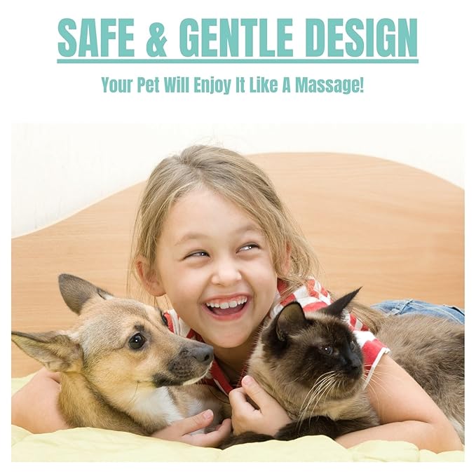 Dog Cat Brush for Shedding Dematting, 3 Pack Pet Grooming Kit of Double Sided Undercoat rake and Pet Combs, Deshedding Brush, Premium Wood Handle