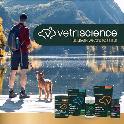 VetriScience Extra Strength Gut Health Easy-Open Capsules, Mega Probiotic and Prebiotic Digestive Supplement for Dogs and Cats, for Diarrhea and Immune Support, 7.5 Billion CFU Per Capsule, 120 Count