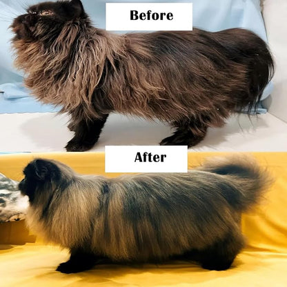 Dog Cat Brush Self Cleaning Slicker with Massage Rounded Particles Removes Loose Hair Tangles,Skin Friendly Washable