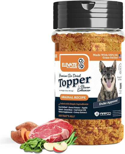 100% Human Grade - Dog Food Toppers for Picky Eaters - Air Dried, All Natural, USA Grass Fed Beef - Limited Ingredient, Grain Free - Seasoning, Meal Mixer, Dog Food Toppers for Dry Food – Beef