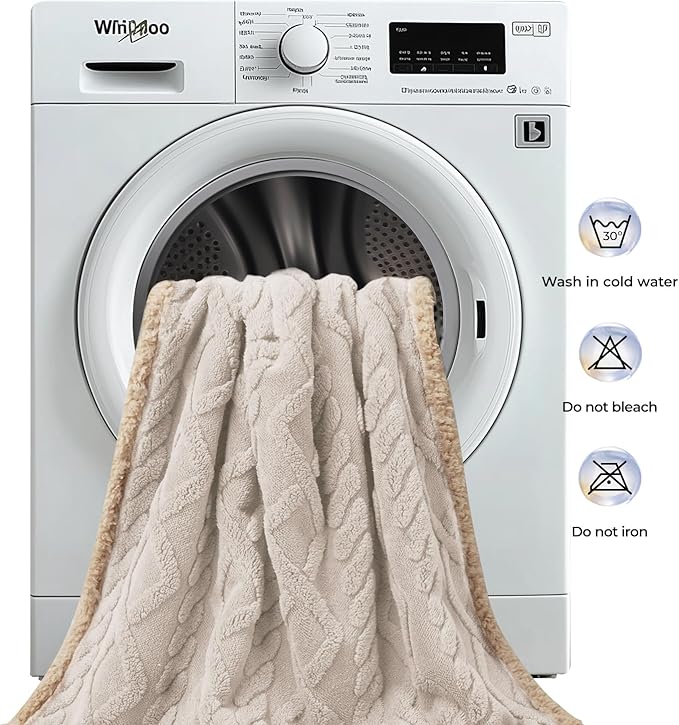 Waterproof Pet Blanket, Liquid Pee Proof Dog Blankets for Sofa Bed Couch, Reversible Sherpa Fleece Furniture Protector Cover for Small Medium Large Dogs Cats,Beige-Thicken Mediumï¼57" x 40"ï¼