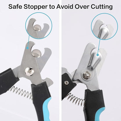 2 Pack Pet Nail Trimmer Clipper Set with 2 Nail Files, Dog Nail Clippers for Small, Large & Medium Dogs Cats Pet Toenail Clippers with Nail Files