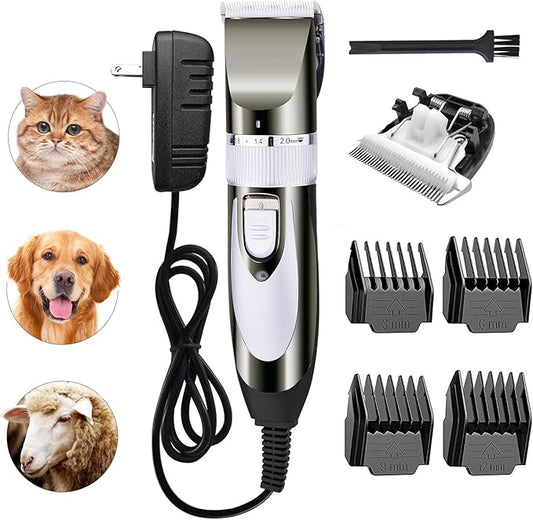 12V Professional Dog Clippers for Grooming, Electric Sheep Shears Pet Grooming Clippers for Thick Coat Heavy Duty Animal Hair Fur Trimmers Shaver